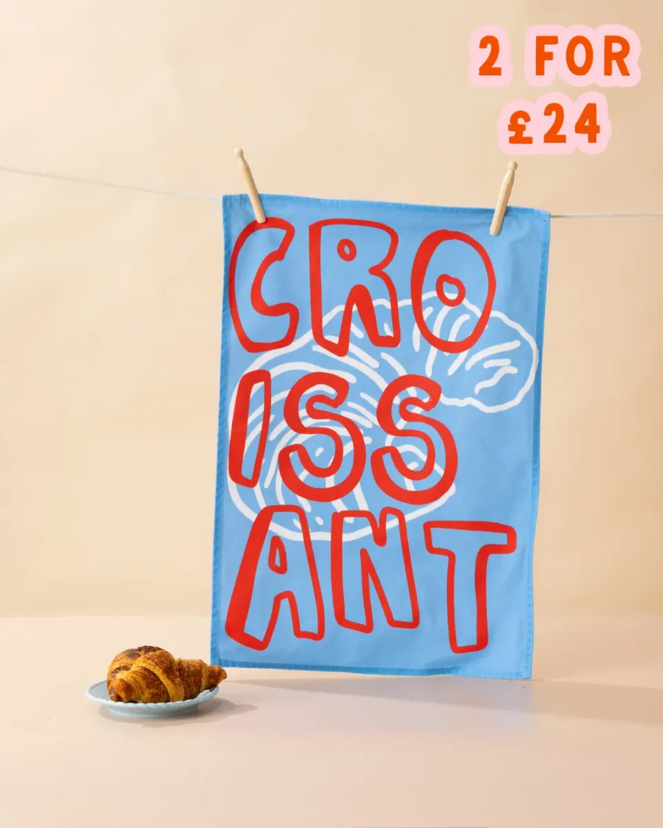 Maddison Ball Croissant torchon coton 68x45 cm