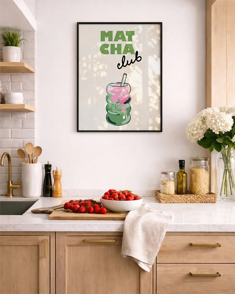 Any Image Matcha Club affiche encadrée décor figuratif couleur