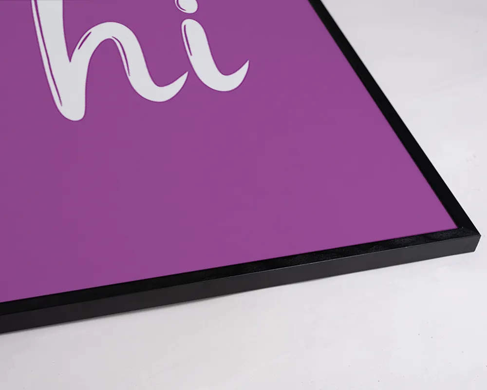 Any Image Hyper Violet Hi affiche encadrée typographique