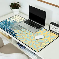 Society6 Dahlias Jaunes tapis de bureau grand format floral