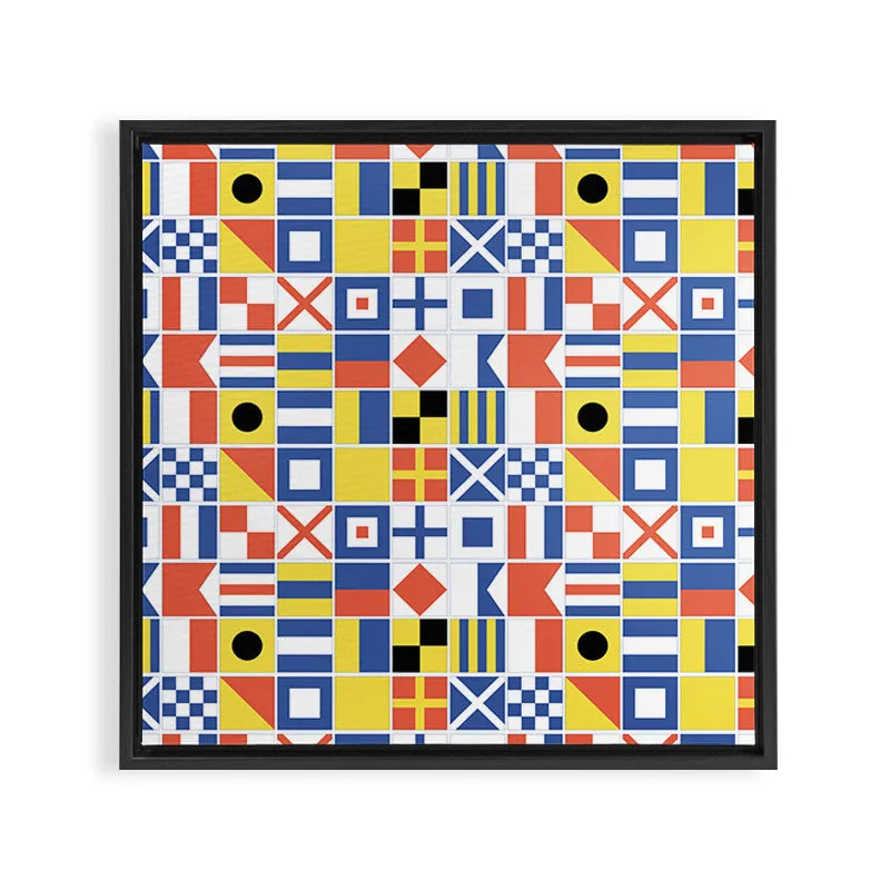 Society6 Nautical Flags toile encadrée pavillons