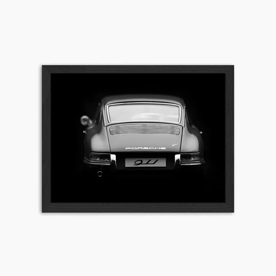Any Image Porsche's Back photo encadrée auto 30x40 cadre noir