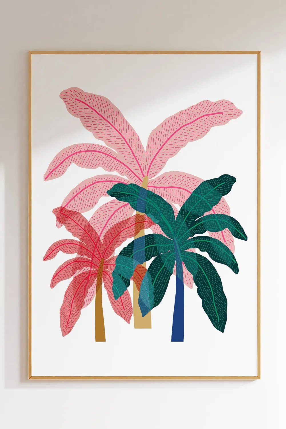 Maddison Ball A Trio of Palms Pink affiche tropicale