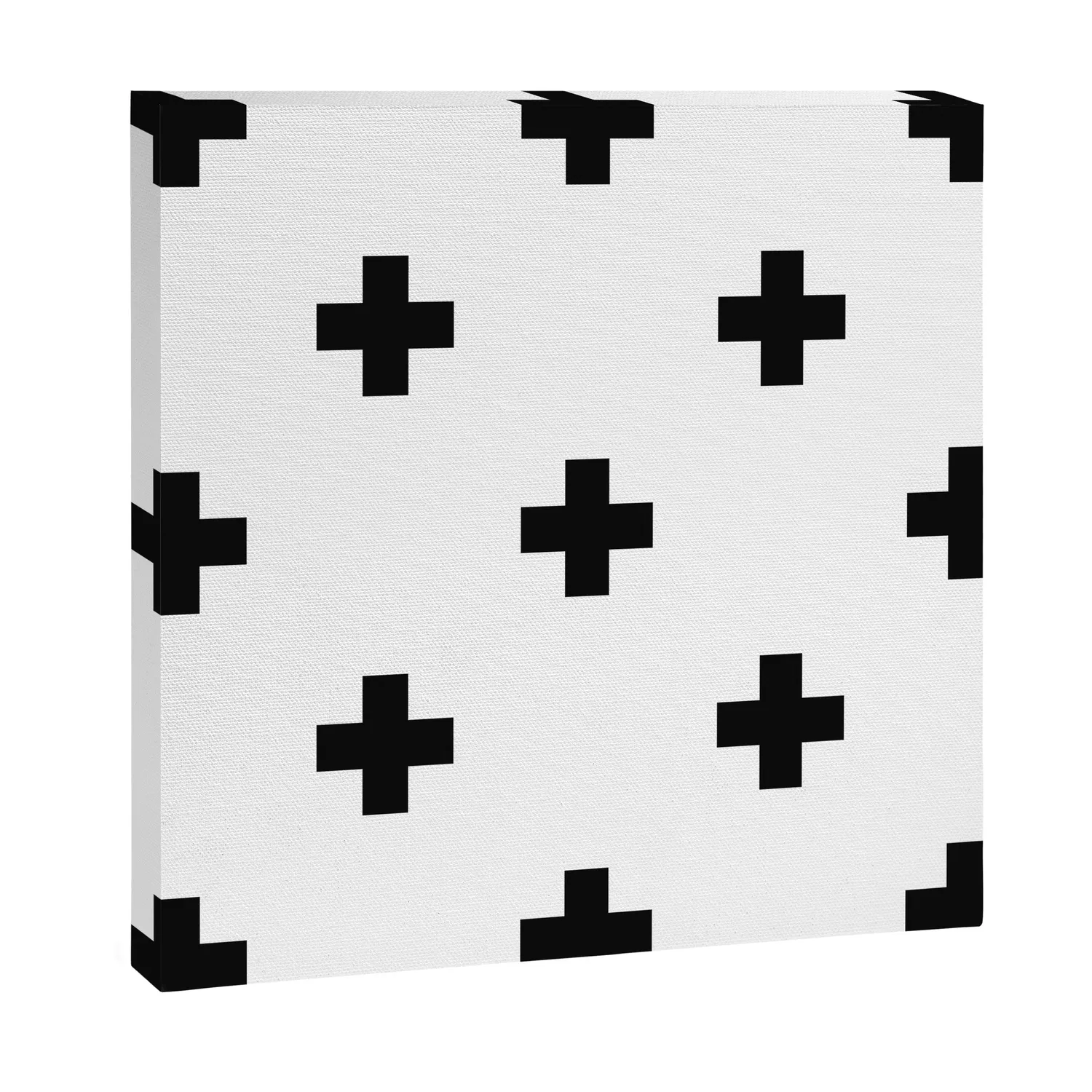 Society6 Swiss Cross Pattern toile noir