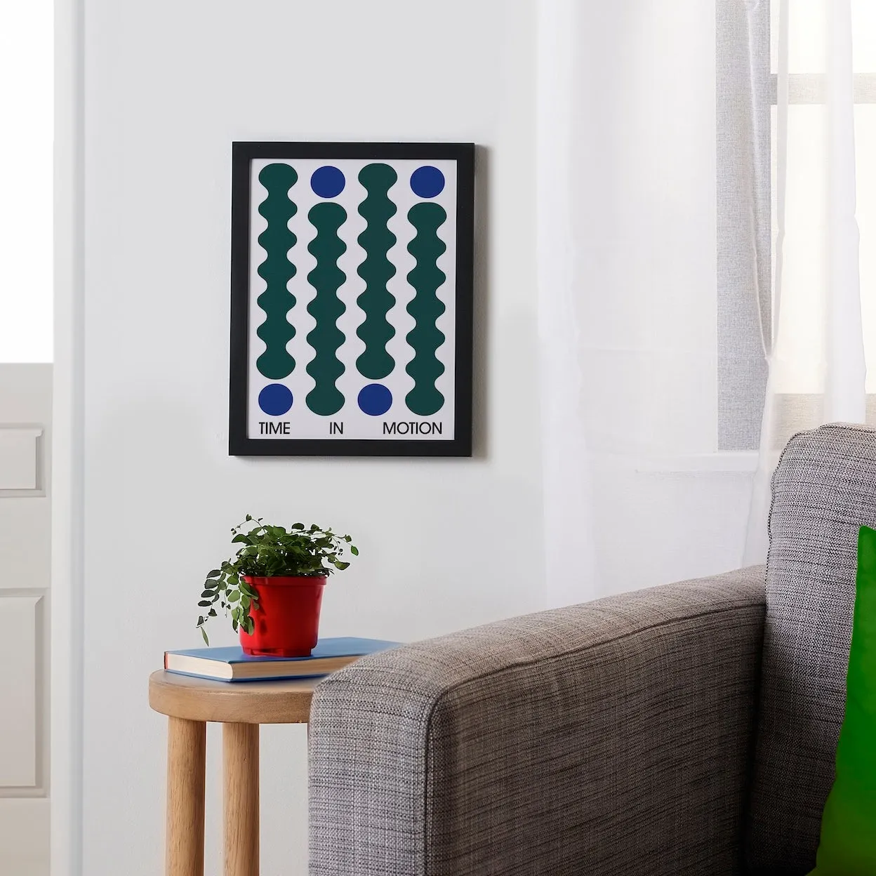 Society6 Time In Motion Retro affiche encadrée 9x12
