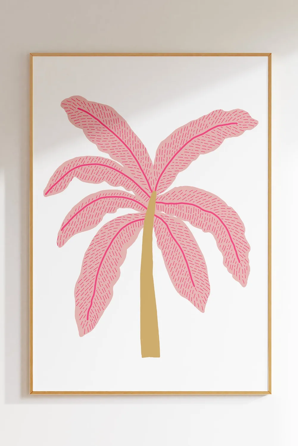 Maddison Ball A Lone Palm (Pink) affiche palmier