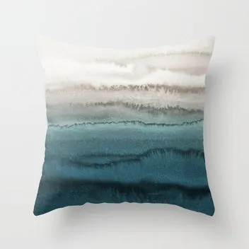 Society6 Within The Tides tapis de bureau vagues teal grand