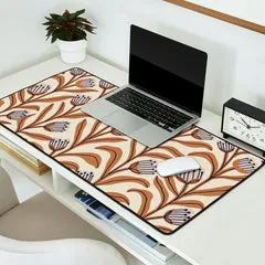 Society6 Clochettes tapis de bureau grand motif ivoire