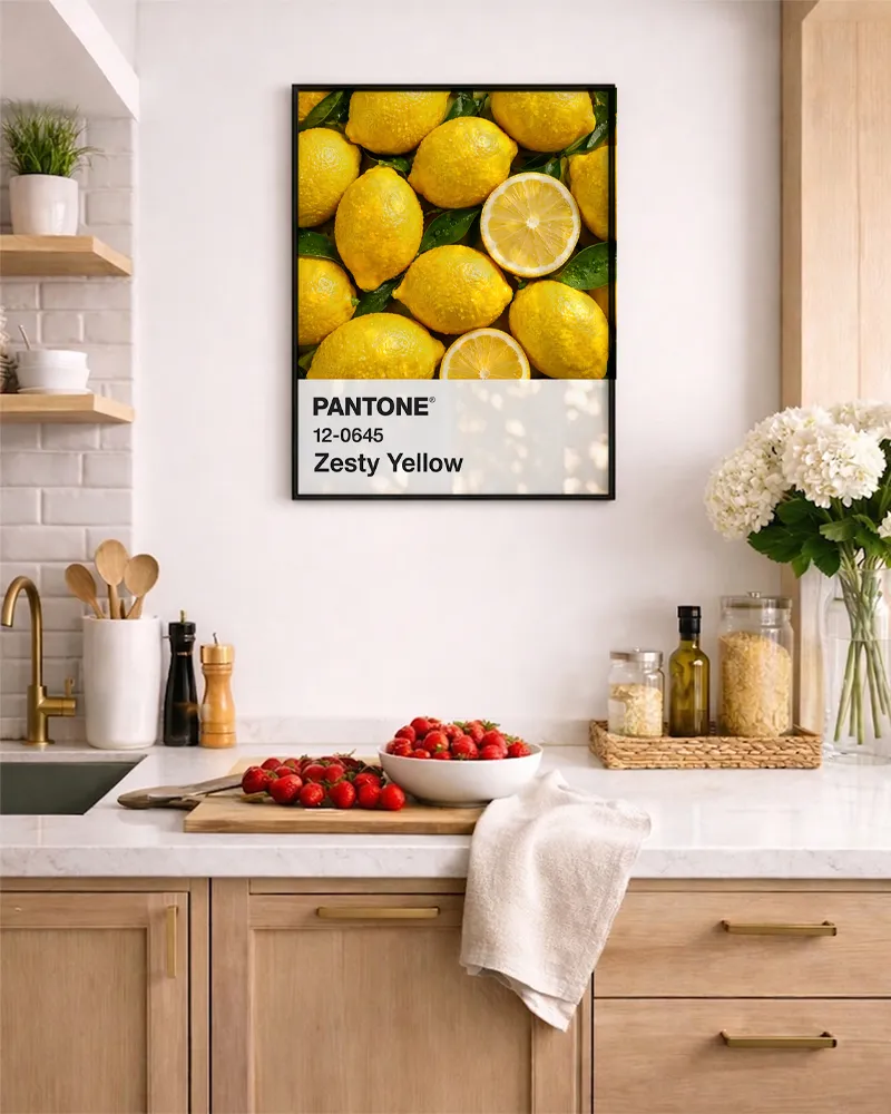 Any Image Zesty Yellow photo encadrée photo couleur jaune