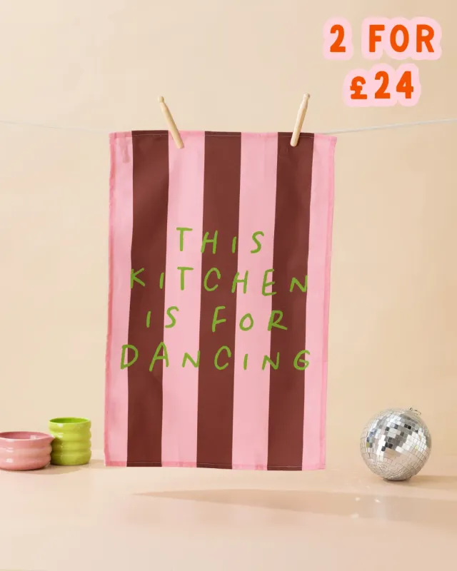 Maddison Ball This Kitchen Is For Dancing torchon coton 68x45