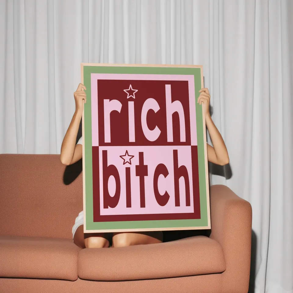 Maddison Ball Rich Bitch affiche murale