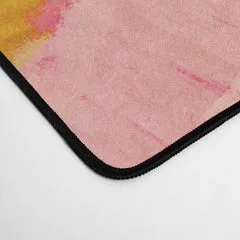 Society6 Spring Moon Earth Garden tapis de bureau jardin corail