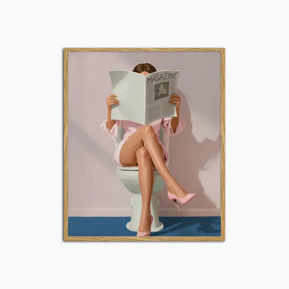 Any Image Toilet Magazine toile encadrée figurative