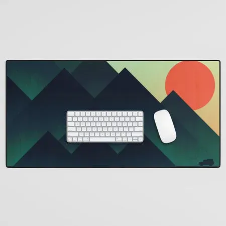 Society6 World To See tapis de bureau soleil rouge