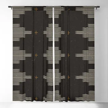 Society6 Southwestern Minimalist tapis de bureau noir blanc