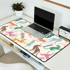 Society6 Cheetah Poster tapis de bureau félins aquarelle