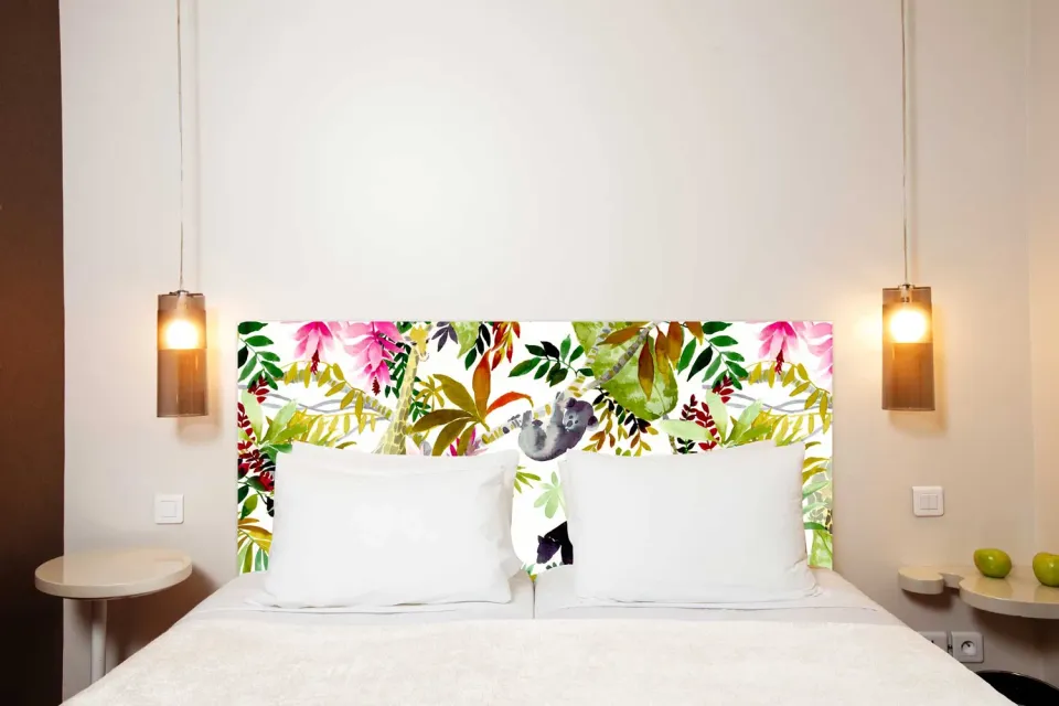 Mademoiselle Tiss Jungle tête de lit tissu animaux savane