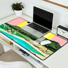 Society6 Invasion on Vacation tapis de bureau ovni rétro