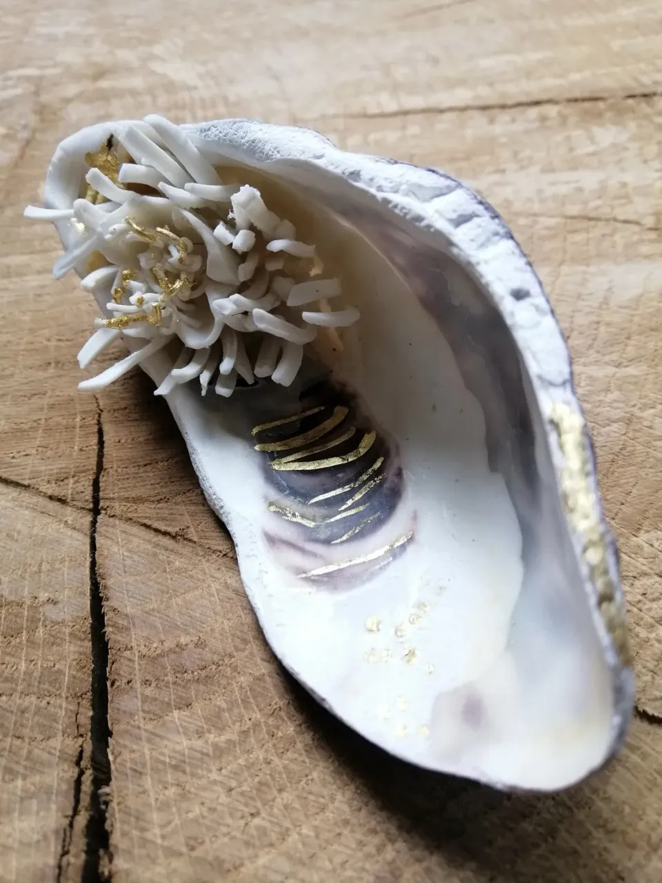 Sandrine Ramona Fleur de mer coupelle huître porcelaine 10,5 cm