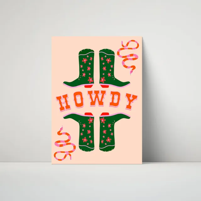 Maddison Ball HOWDY affiche bottes santiags