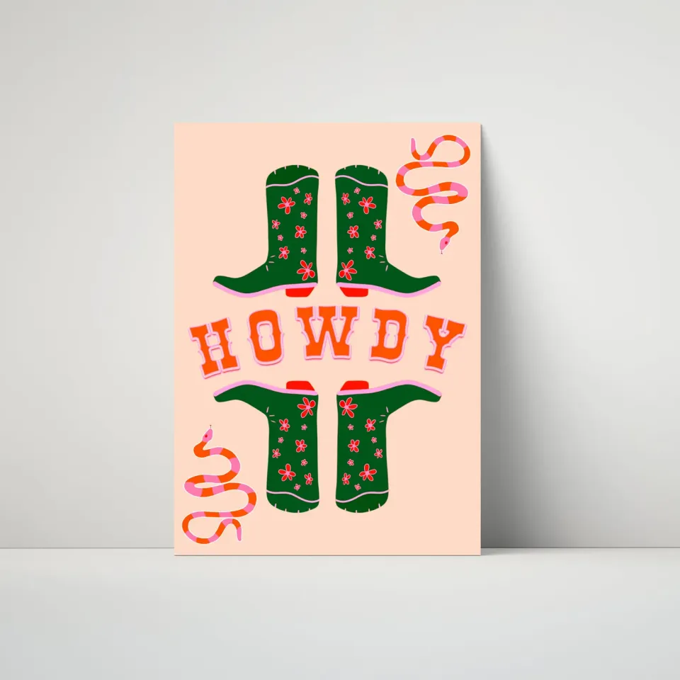 Maddison Ball HOWDY affiche bottes santiags