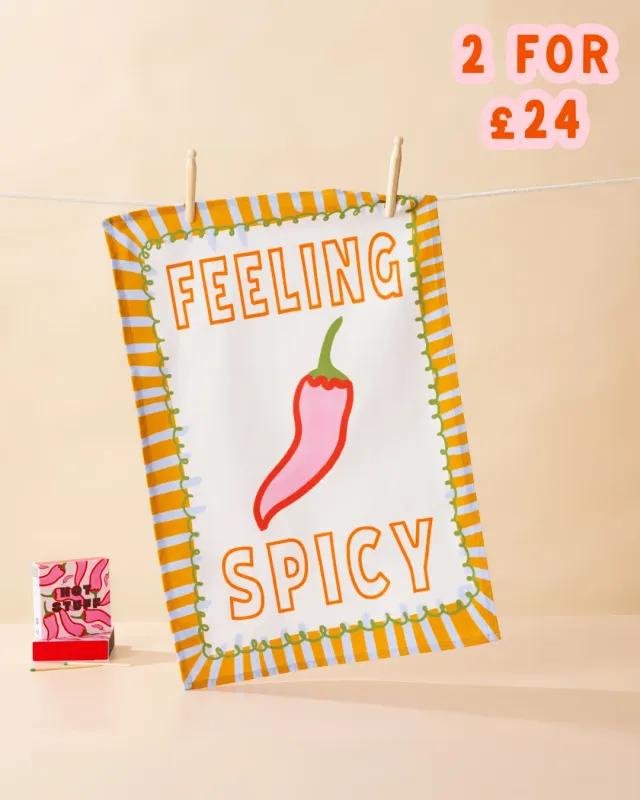 Maddison Ball Feeling Spicy torchon coton 68x45