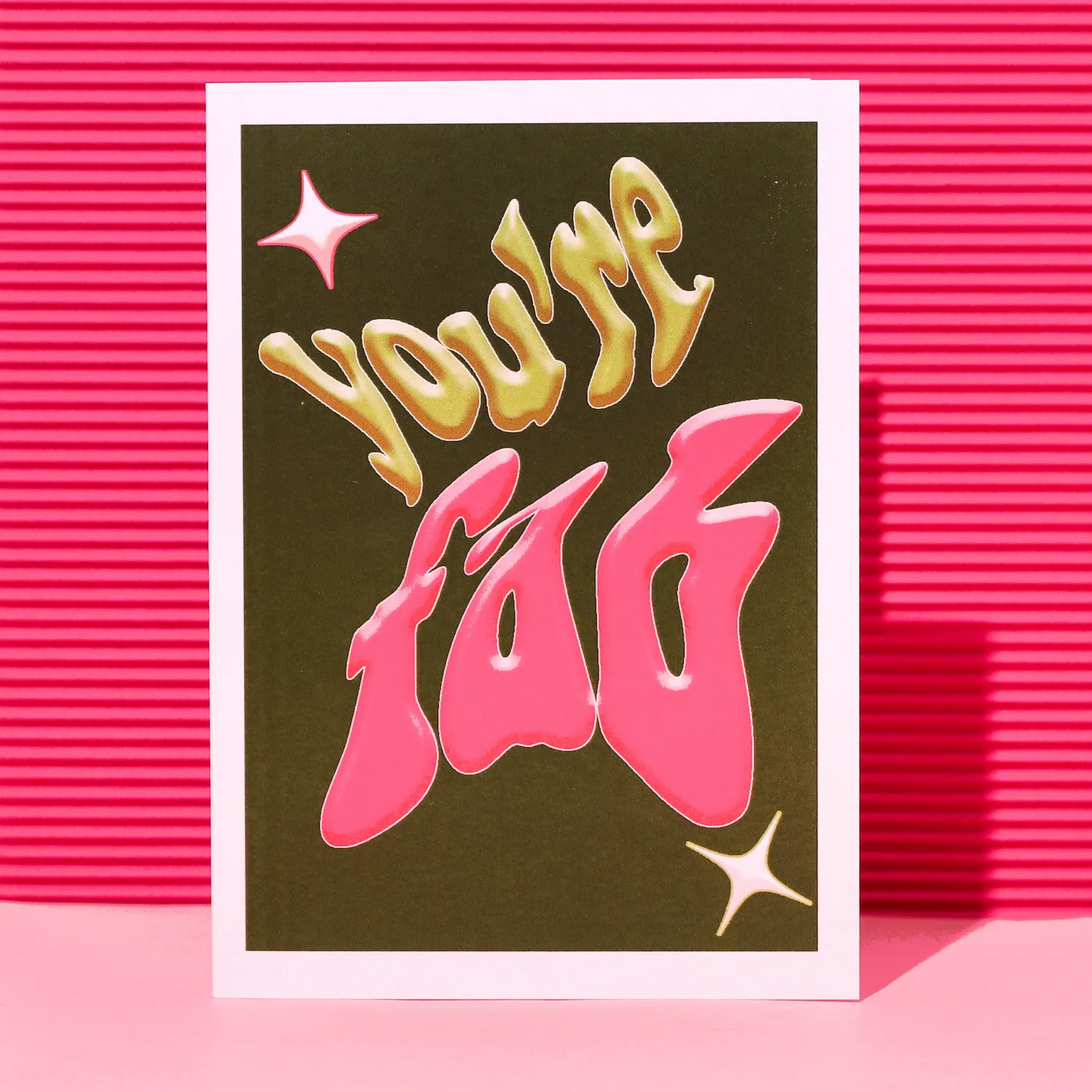 Maddison Ball You're Fab carte A6 arc-en-ciel