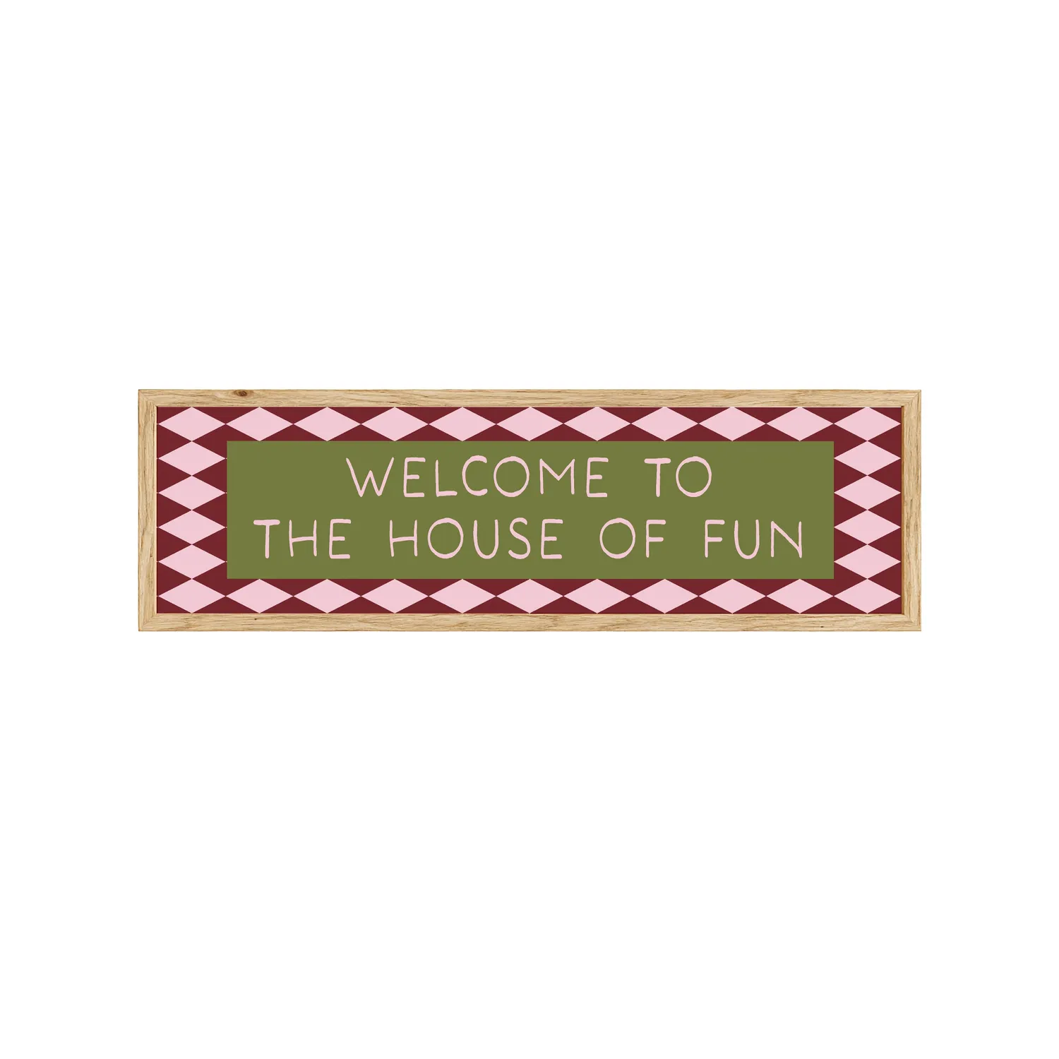 Maddison Ball Welcome To The House Of Fun tirage encadré 60x12