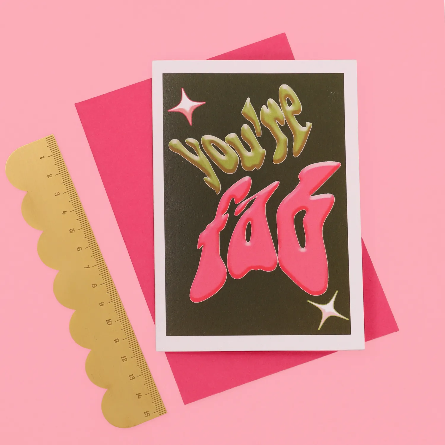 Maddison Ball You're Fab carte A6 arc-en-ciel