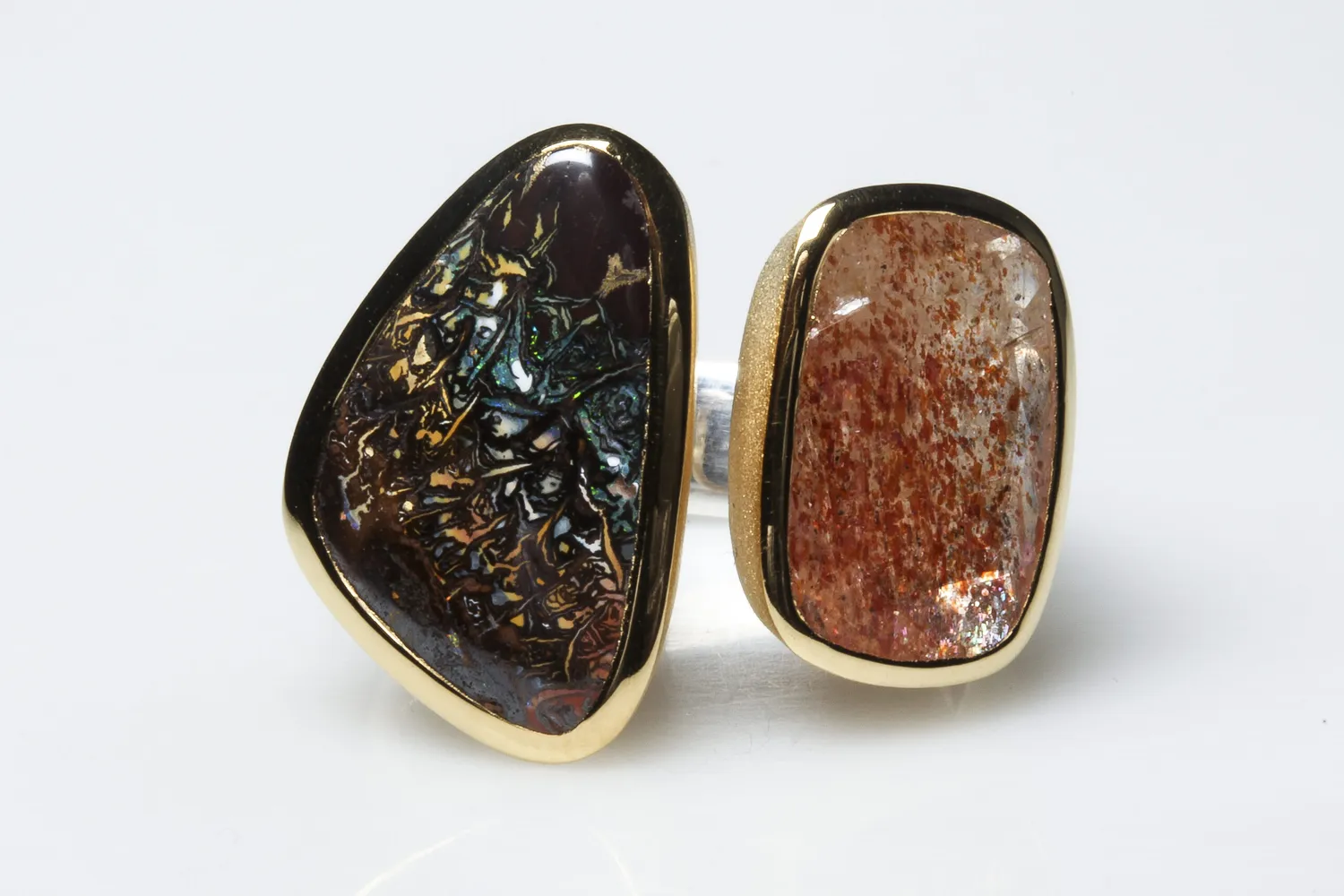 Galerie Kara bague argent vermeil opale soleil
