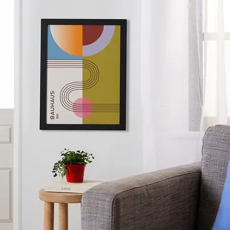 Society6 Bauhaus 2 affiche encadrée géométrique