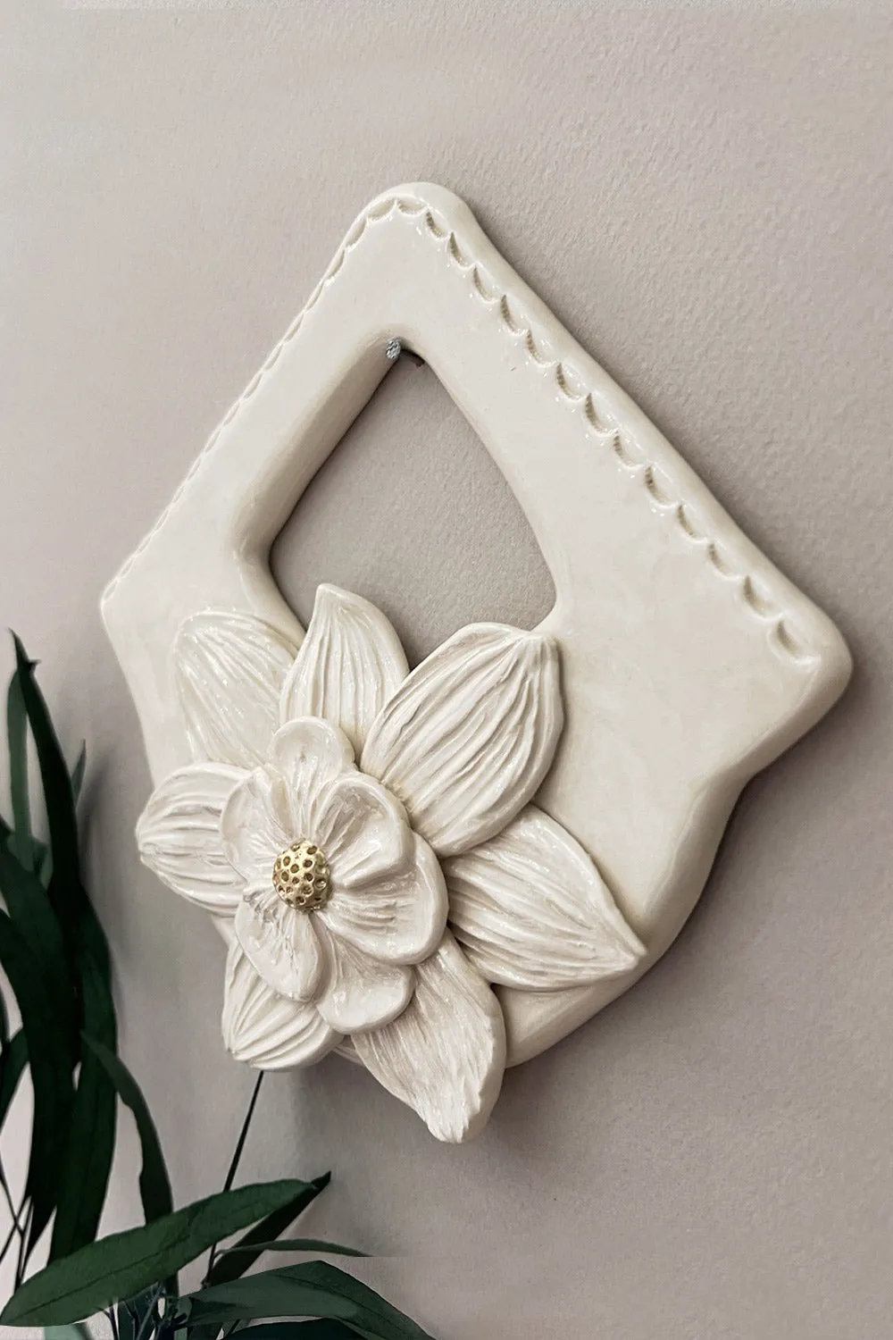 Biankaléone Talisman à la fleur d'or décoration murale