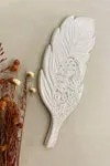Biankaléone Plume ornée de dentelles toile encadrée 7x20 cm