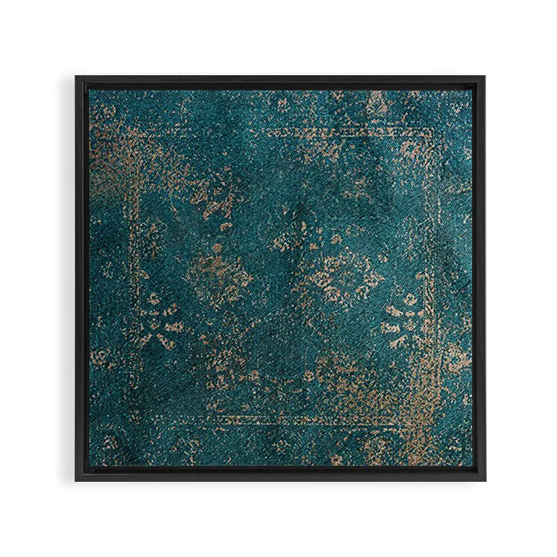 Society6 Babel toile encadrée motif tapis