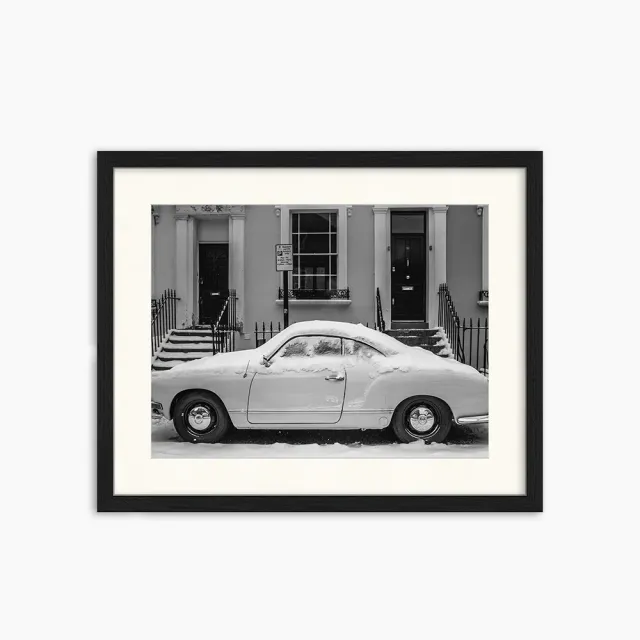 Any Image Jacob Baden Winter in My Car photo encadrée noir et blanc
