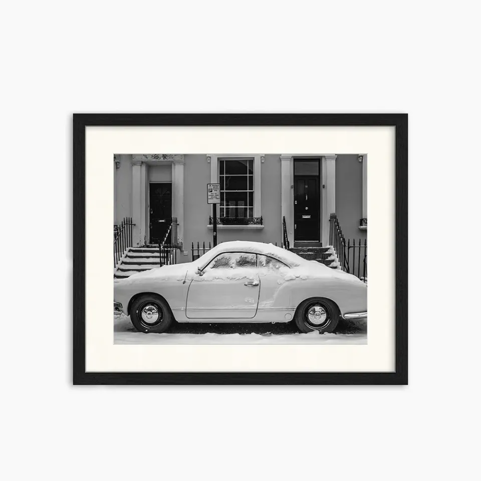 Any Image Jacob Baden Winter in My Car photo encadrée noir et blanc