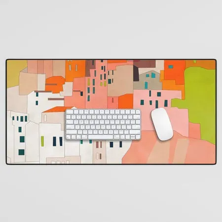 Society6 cinque terre tapis de bureau village