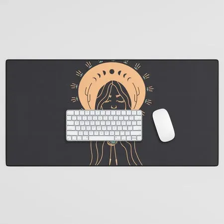 Society6 Desert Angel Peach Grey tapis de bureau portrait