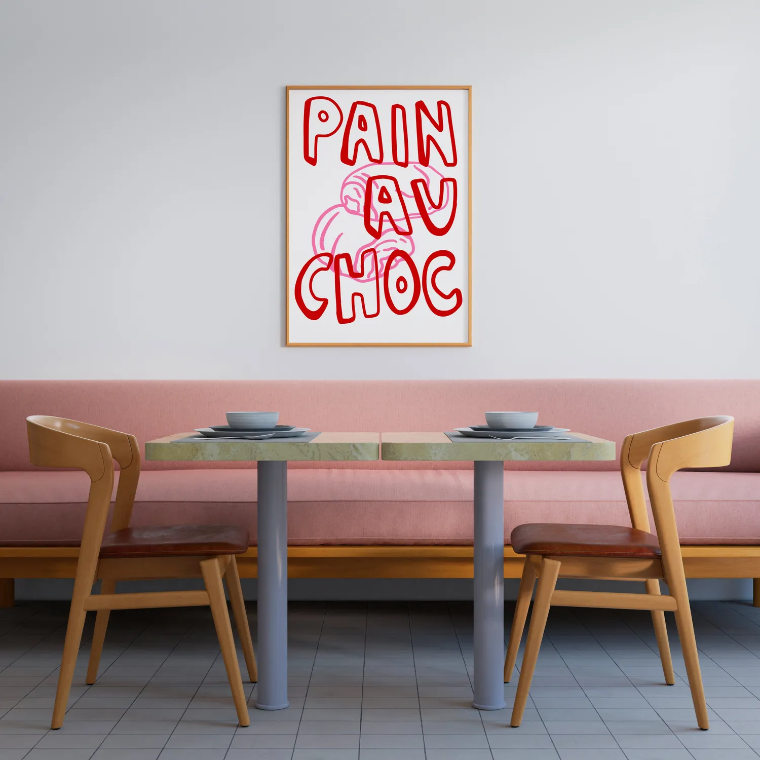 Maddison Ball Pain Au Choc affiche boulangerie