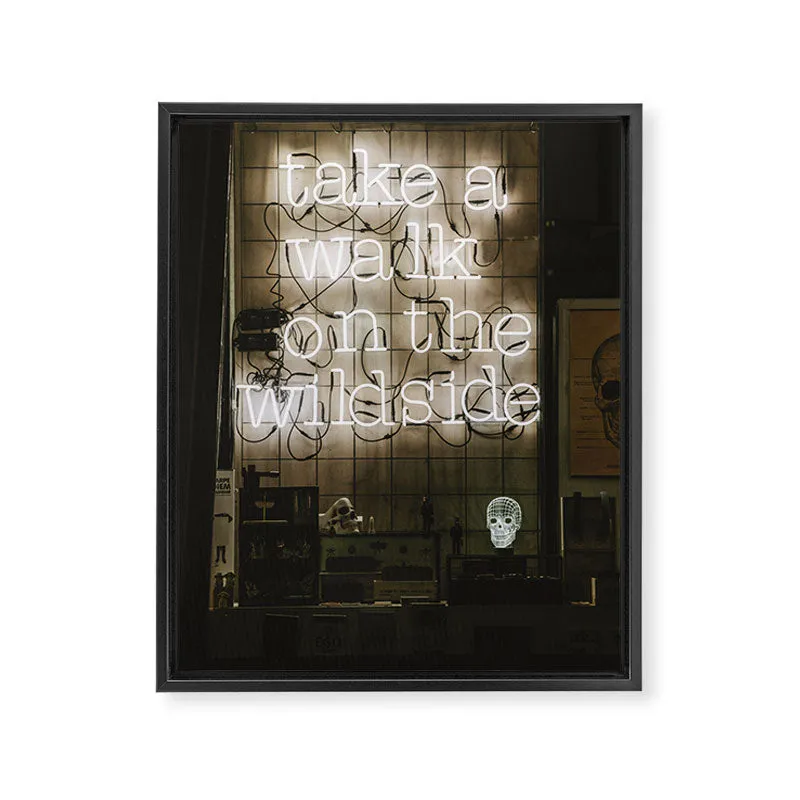 Society6 Hey Baby Take a Walk on the Wild Side toile encadrée