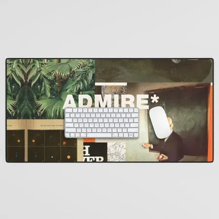 Society6 Admire tapis de bureau collage vintage vert