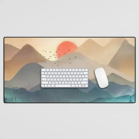 Society6 Wilderness Becomes Alive at Night tapis bureau soleil