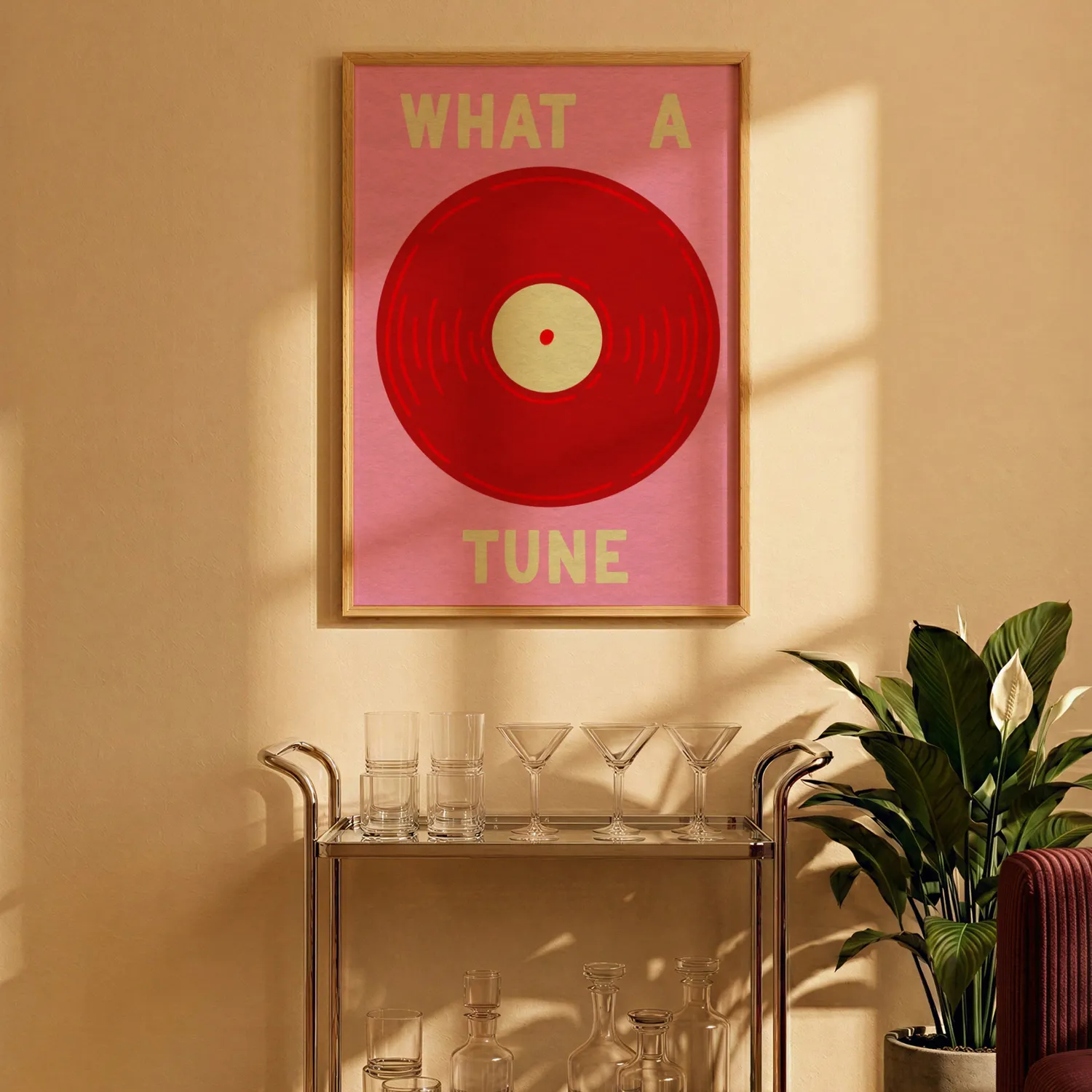 Maddison Ball What A Tune in Red & Pink affiche