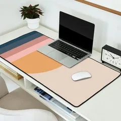 Society6 Minimal Retro Sunset tapis de bureau soleil terracotta