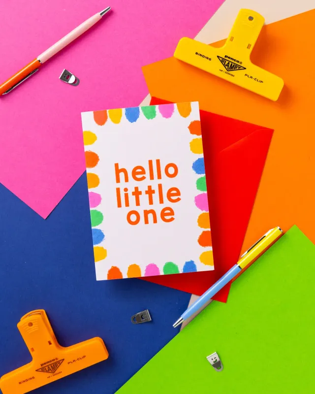 Maddison Ball Hello Little One carte A6 naissance