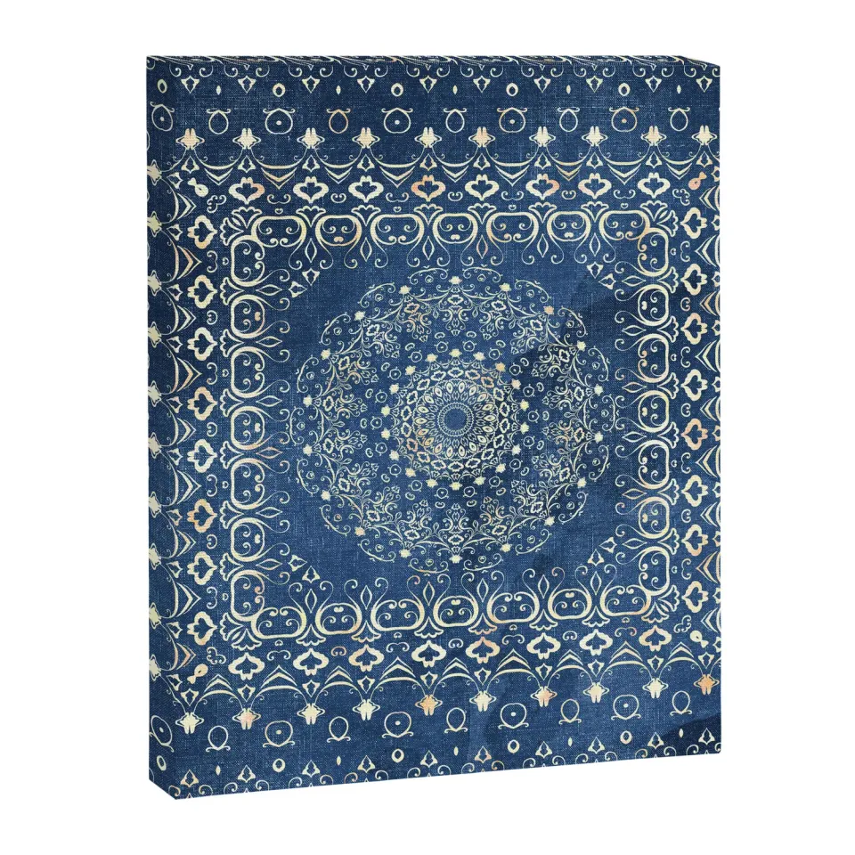 Society6 Old Bookshop Magic Mandala in Blue toile mandala