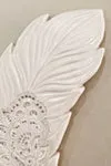 Biankaléone Plume ornée de dentelles toile encadrée 7x20 cm
