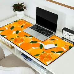 Society6 Mediterranean Oranges tapis de bureau agrumes