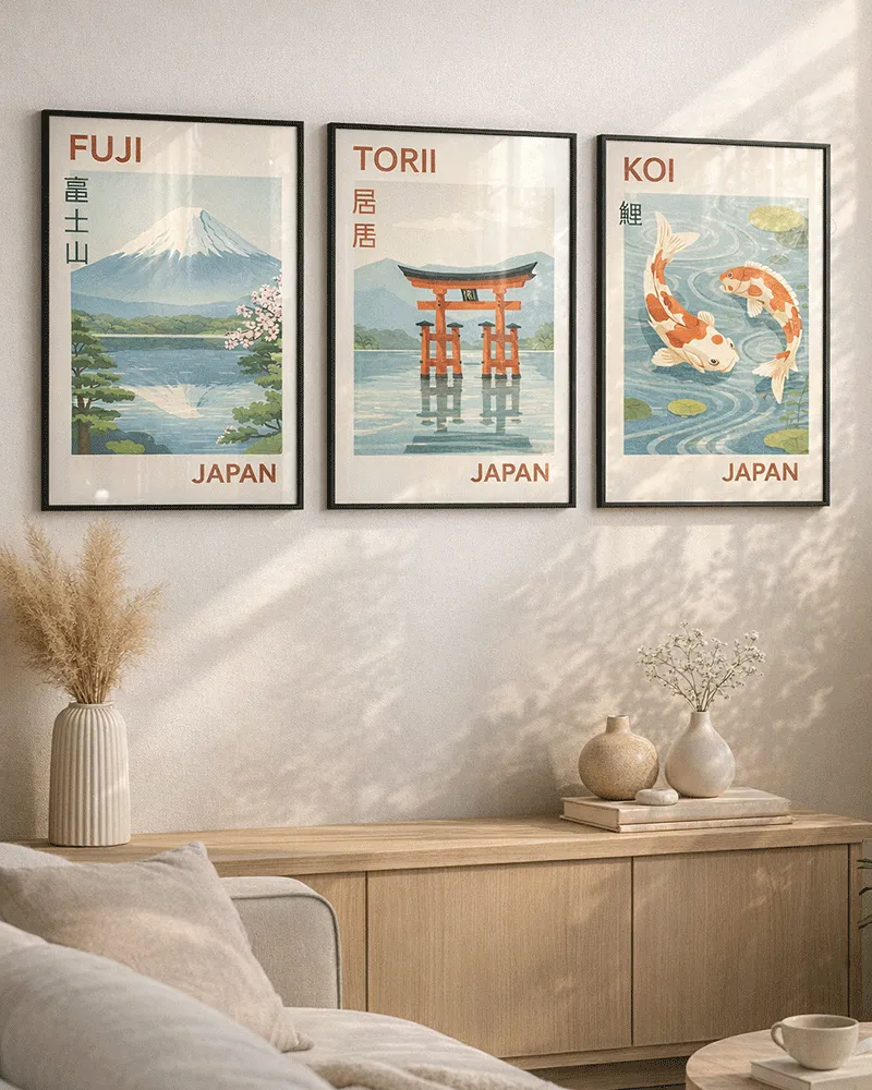 Any Image Fuji tableau encadré paysage calme Japon