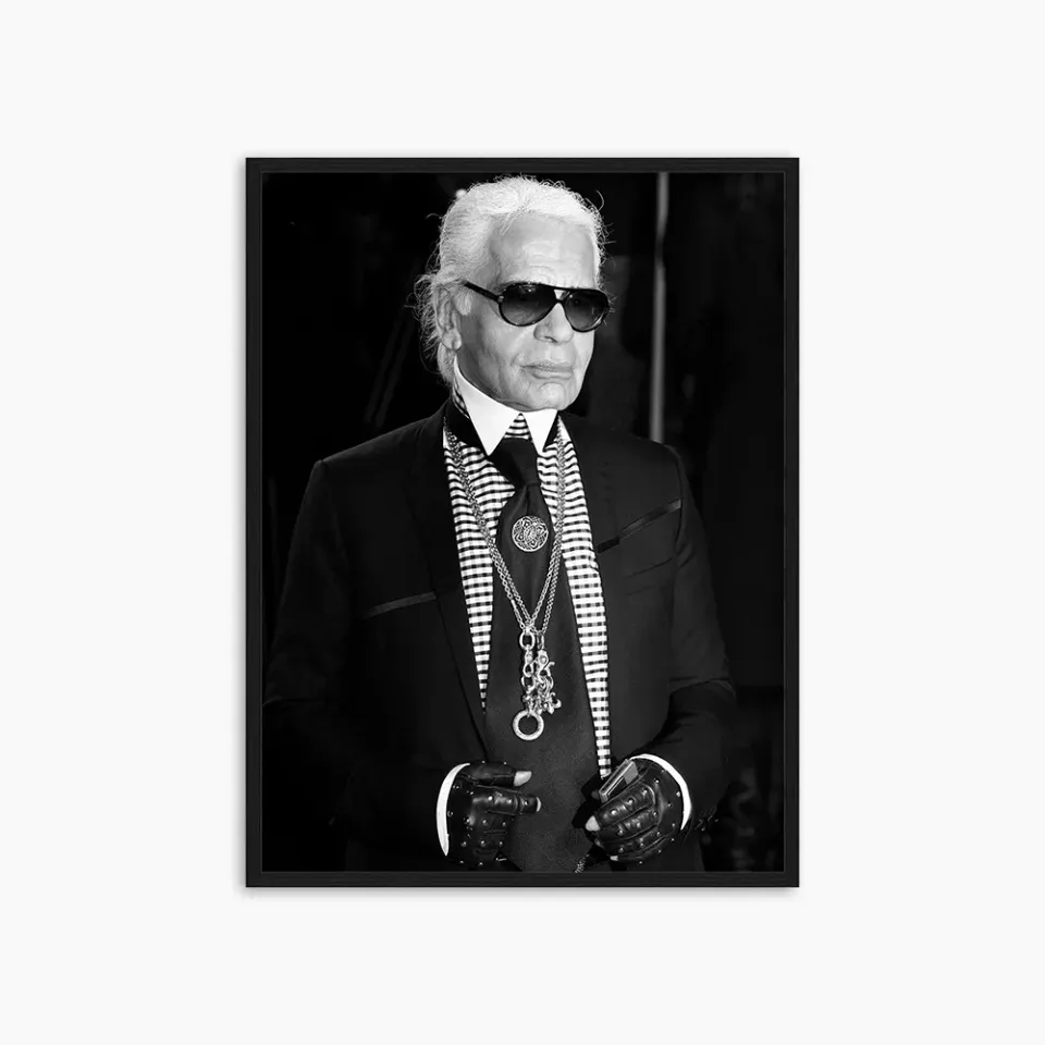 Jacob Baden Karl Lagerfeld photo encadrée noir et blanc